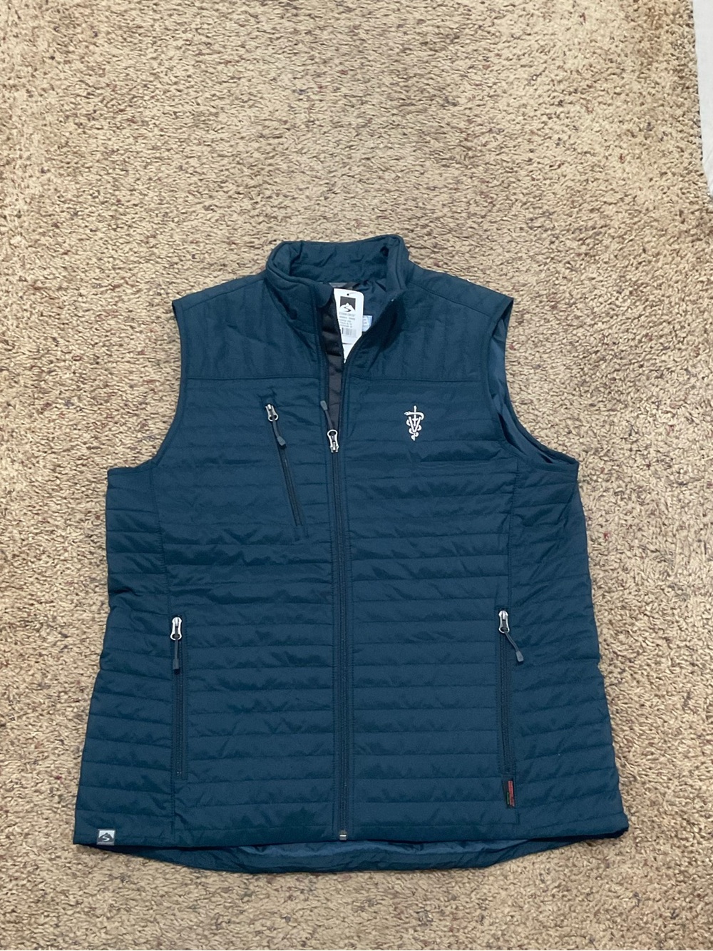 NWT Storm Creek Navy Blue Puffer Vest Jacket Women’s XL Elanco Animal Health Vet